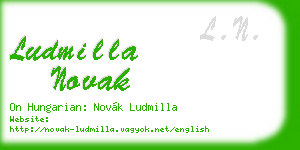 ludmilla novak business card
